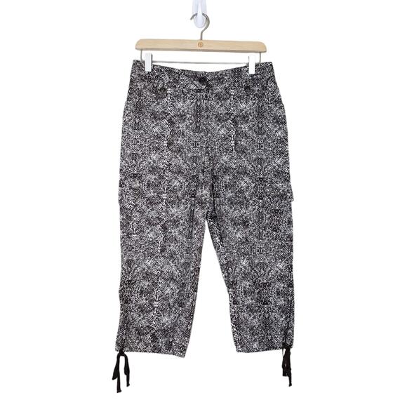 Chico's Womens S Cropped Drawstring Cuff Cargo Pants - Picture 1 of 11